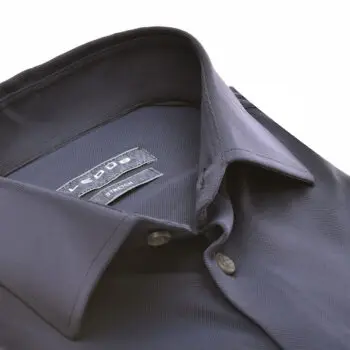 donker blauw stretch shirt van ledûb maat: 39