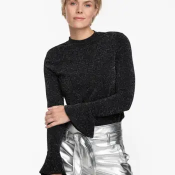 zwart/glitter shirt van tramontana maten:M
