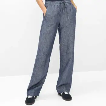100% linnen wide leg broek van brax maat: 38
