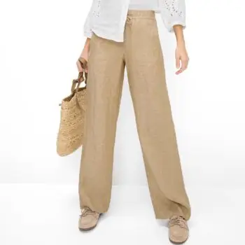 100% linnen wide leg broek van brax maat: 38