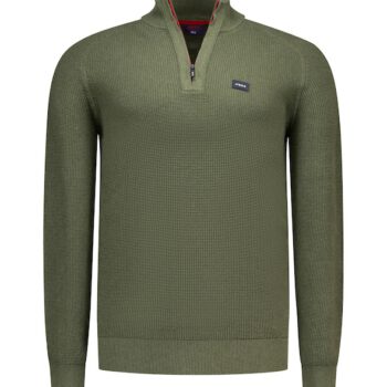 green halfzip trui van NZA
