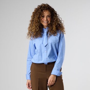 blouse met stropdasje van Label Dot